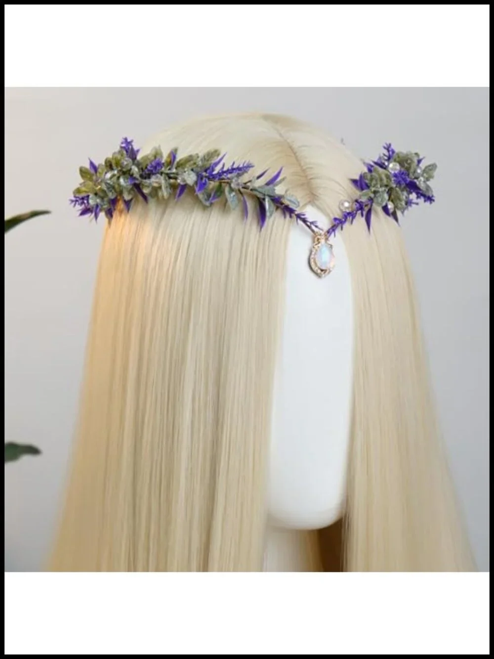 Floral Elf Circlet Rhinestone Woodland Fairy Crown Renaissance Cosplay Headpiece